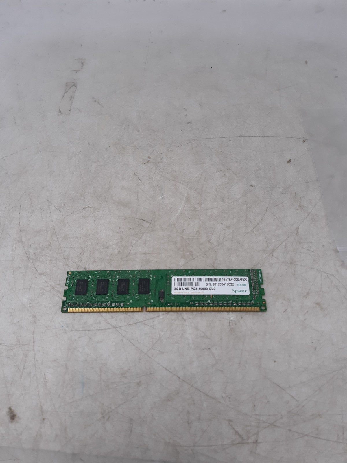 Apacer 2GB DDR3 PC3-10600 CL9 240-Pin UNB RAM Module (78.A1GDE.AF00C)