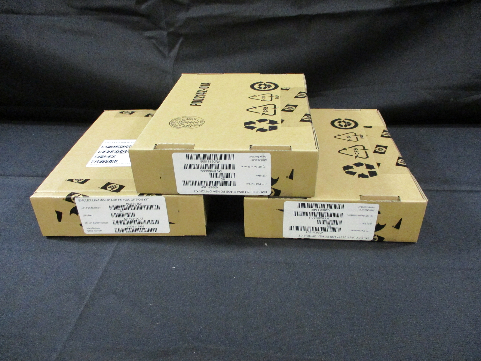*NEW*(LOT OF 3) HP / EMULEX 404987-001 / 405921-001 / HBA 4GB MEZZANINE CARD