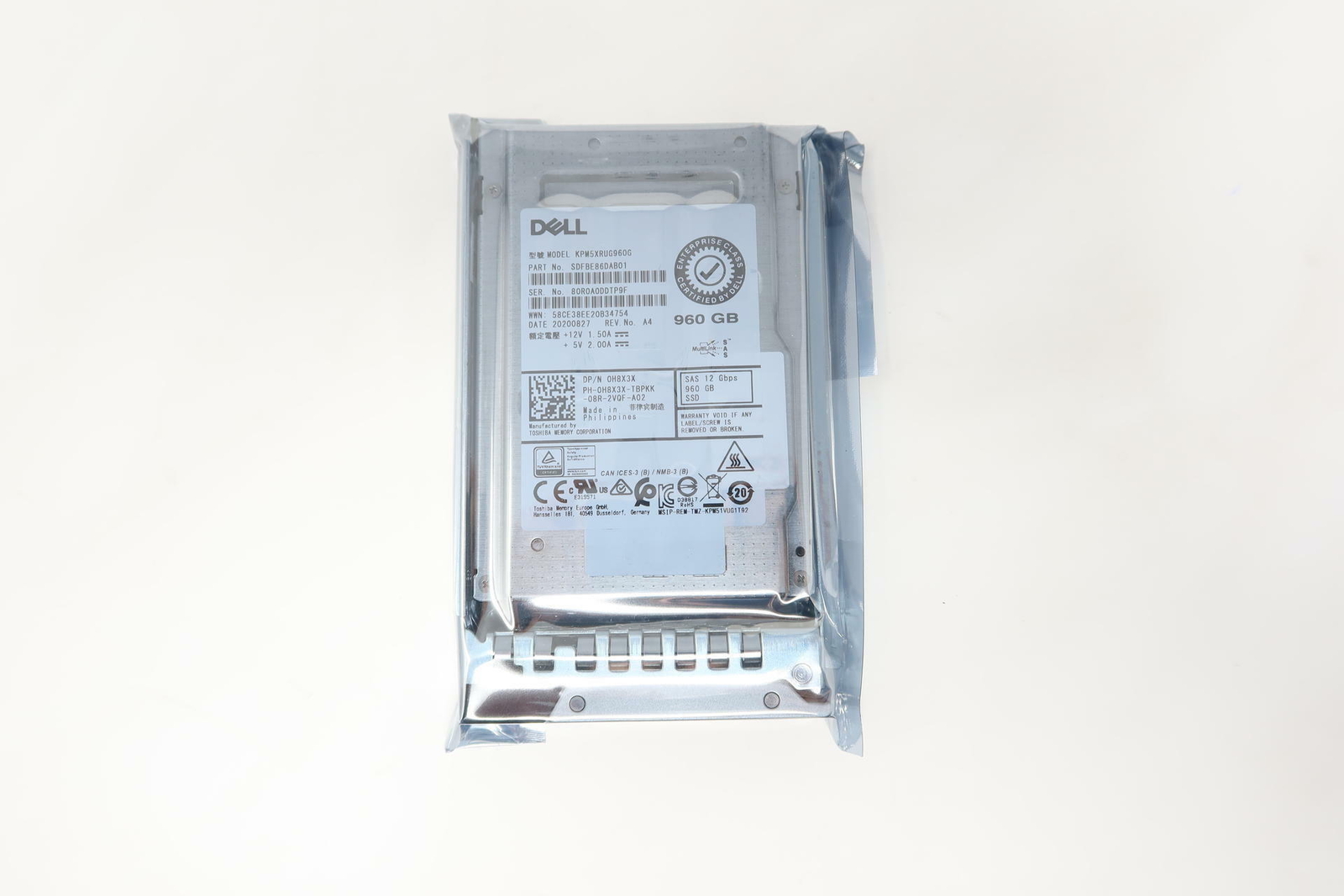 KPM5XRUG960G Dell 960GB SAS 2.5" 12G RI SSD G14-G16 Solid State Drive SSD