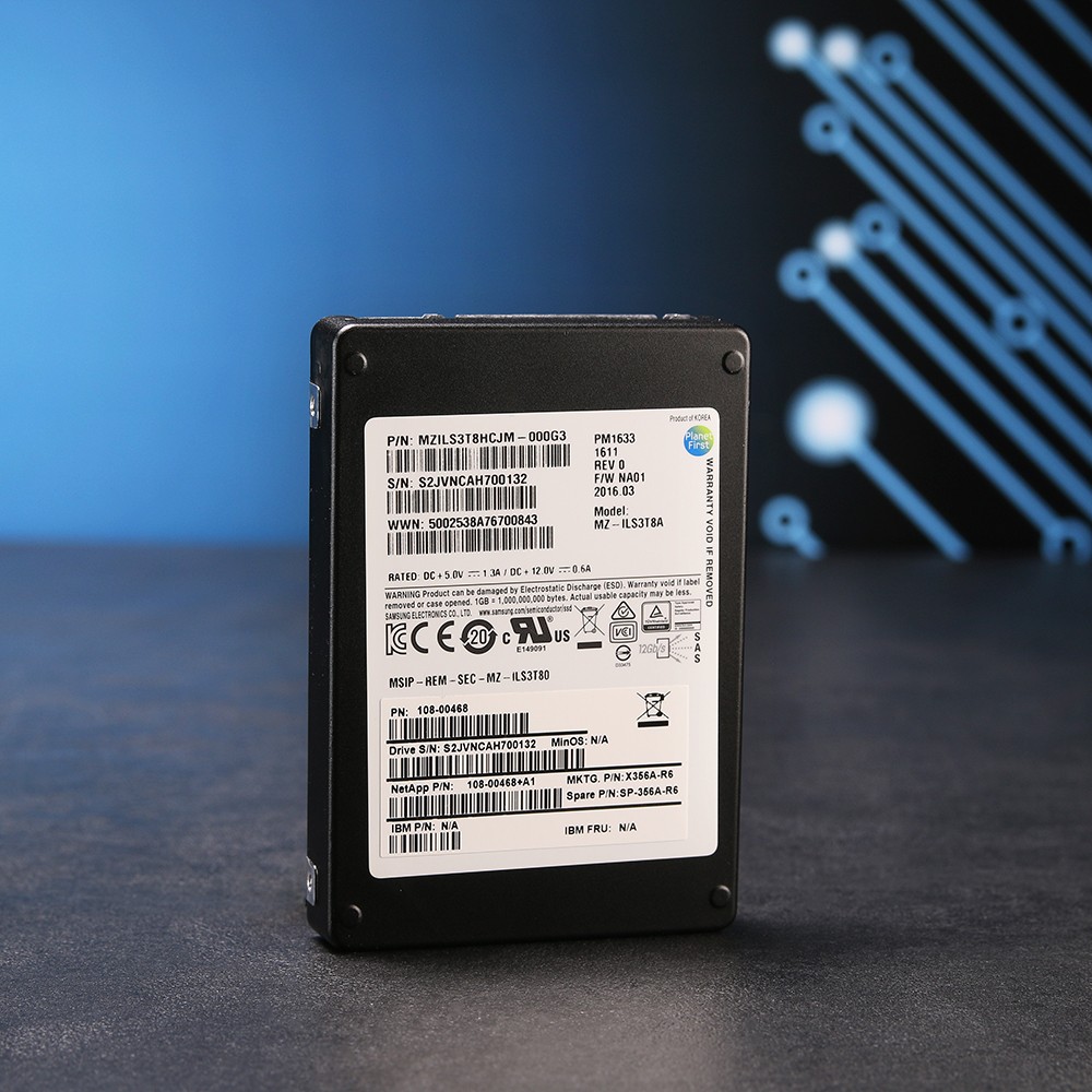 NetApp / Samsung 3.84TB 2.5" SAS (12G) SSD // PM1633 // X356A-R6 / 108-00468+A1
