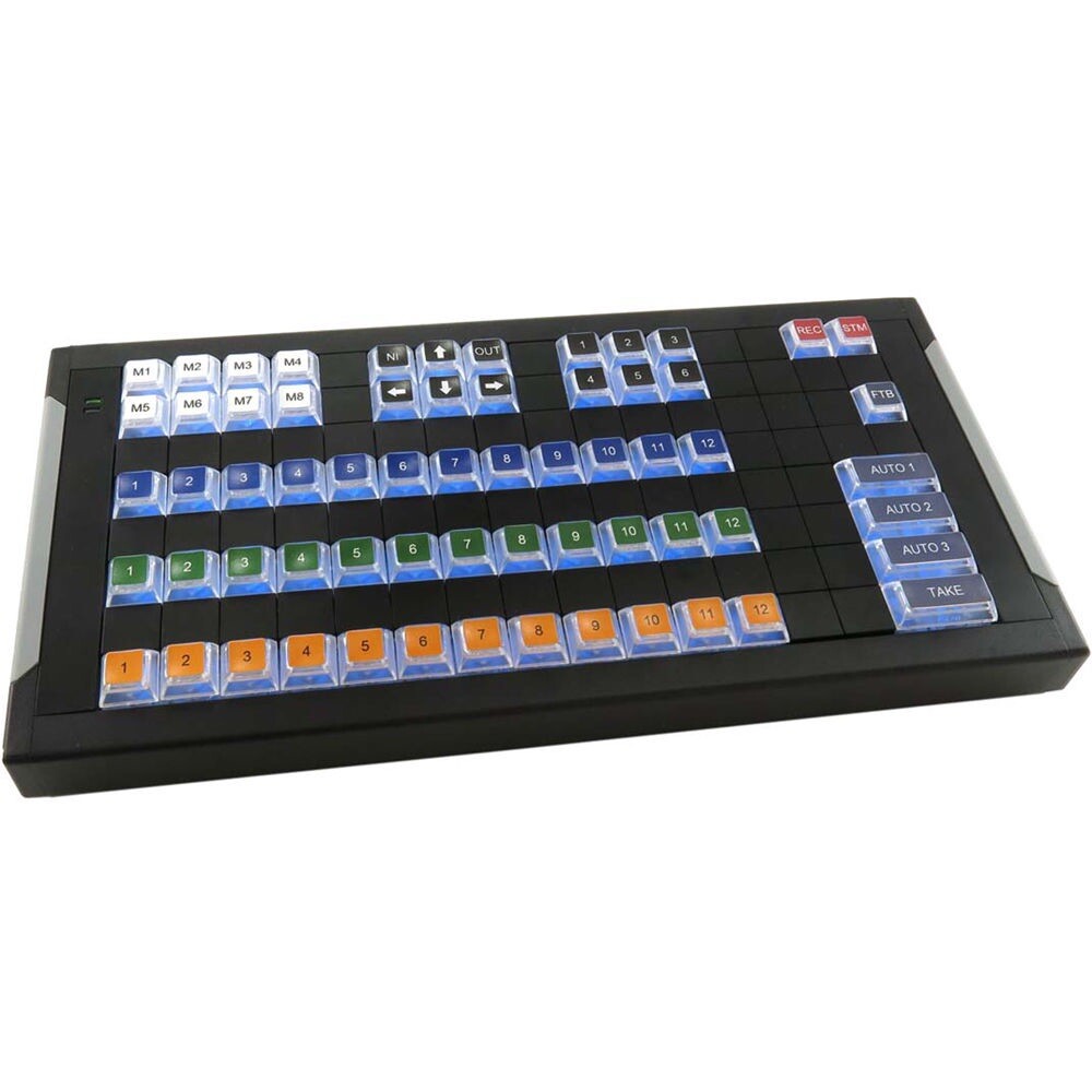 X-Keys 128 Key Video Control, Blue/Red/Purple Backlighting - CUSTOMIZABLE - Used