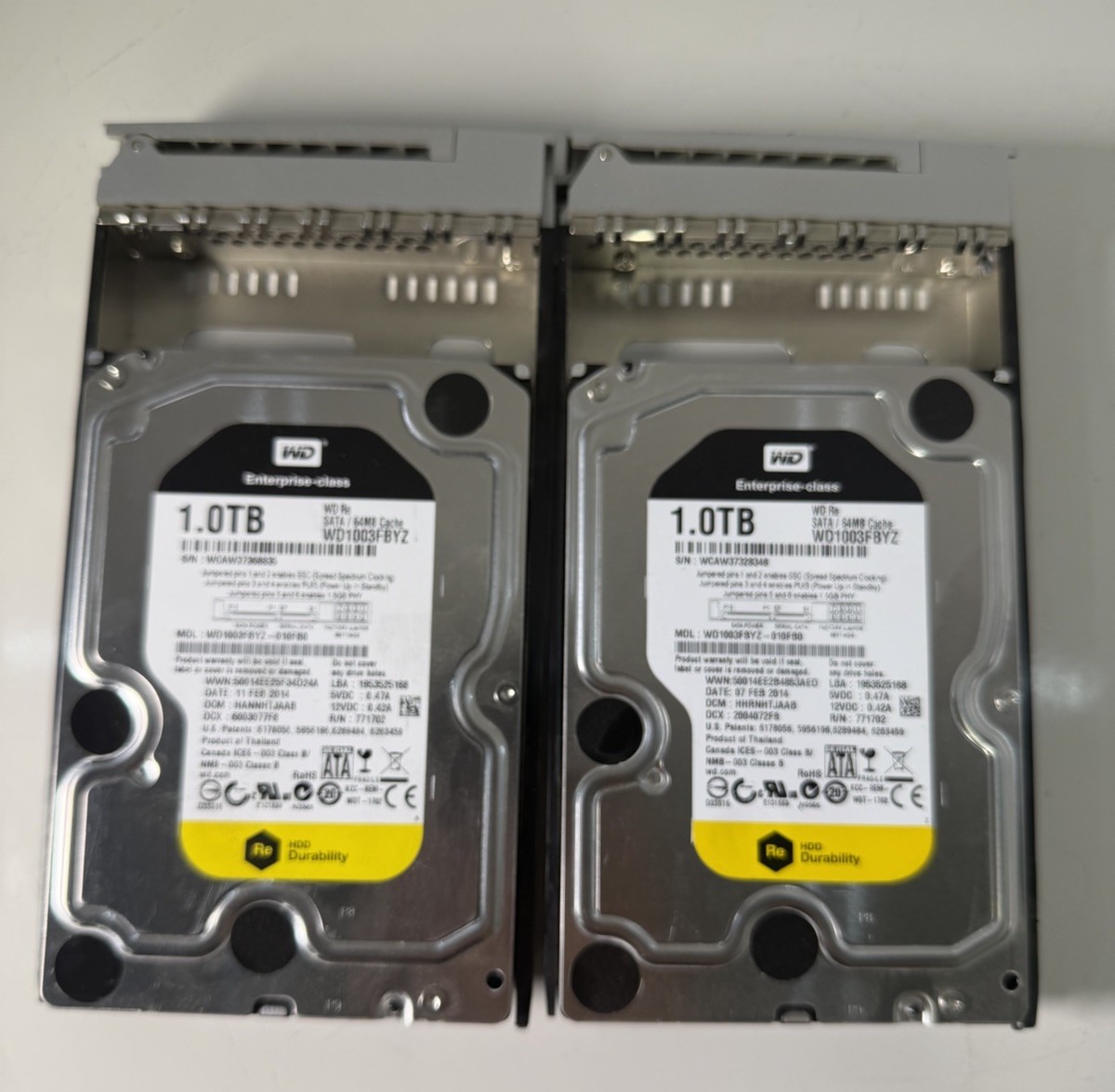 Western Digital 1TB HDD Hard Drive SATA Desktop 3.5" WD1003FBYZ yr 2014