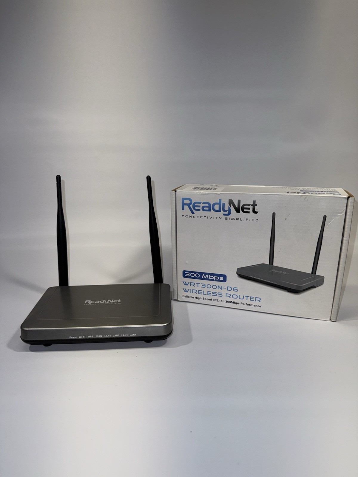 ReadyNet WRT300N-D6 Wireless Router 300 Mbps, 4-Port 100 Mbps LAN, WPS