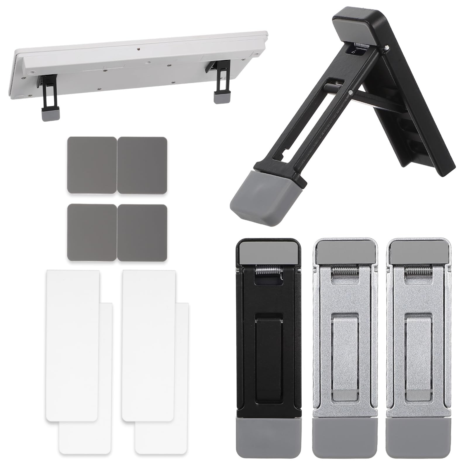 4 PCS Mini Portable Laptop Stand Foldable Keyboard Riser AntiSlip Feet Lift