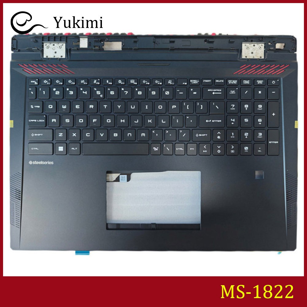 MS-1822  FOR MSI 18Ultra C Shell Cover Upper Palmrest RGB Backlit Keyboard