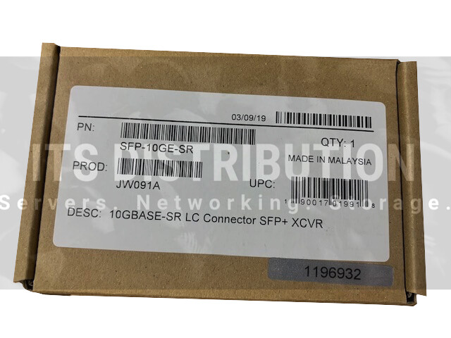 JW091A I Genuine Brand New HPE Aruba 10GBASE-SR LC Conn SFP+ Transceiver Module