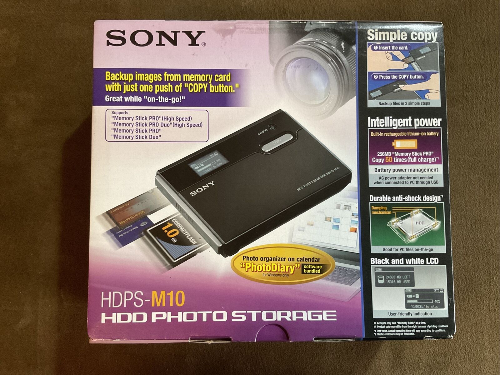 sony hdps-m10 hdd photo storage