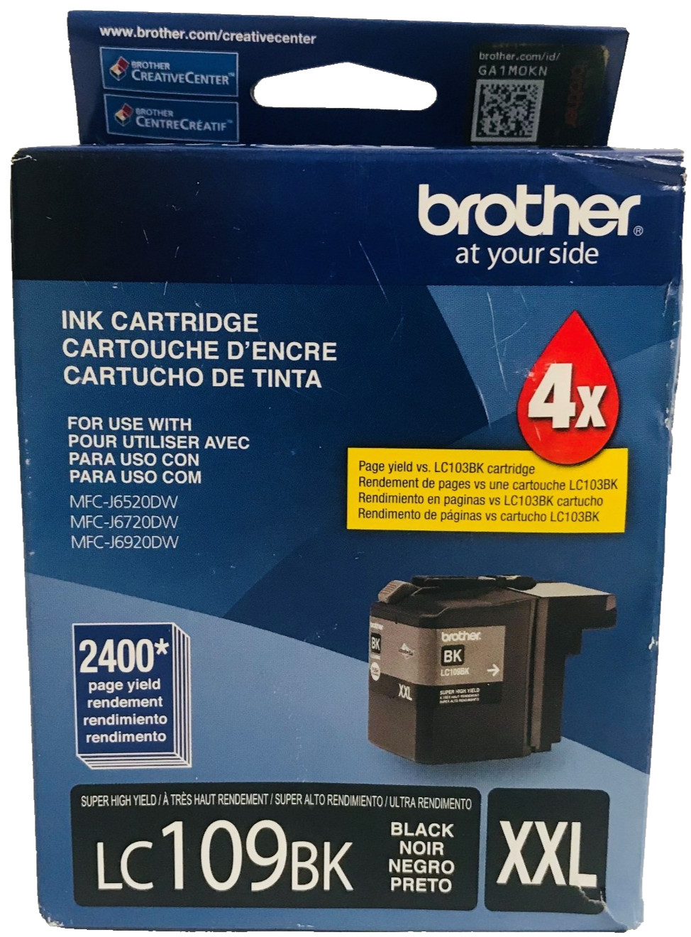 New Genuine Brother LC109XL Black Ink Cartridge MFC-J6520DW