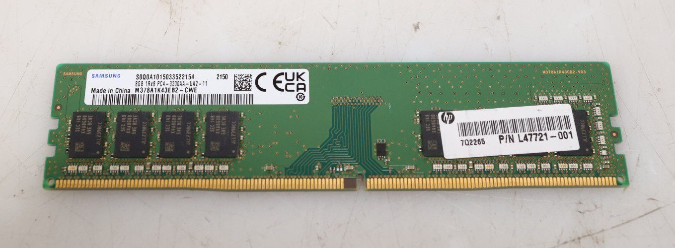 8GB Samsung M378A1K43EB2-CWE 1Rx8 PC4-3200AA DDR4 Non-ECC UDIMM Desktop RAM