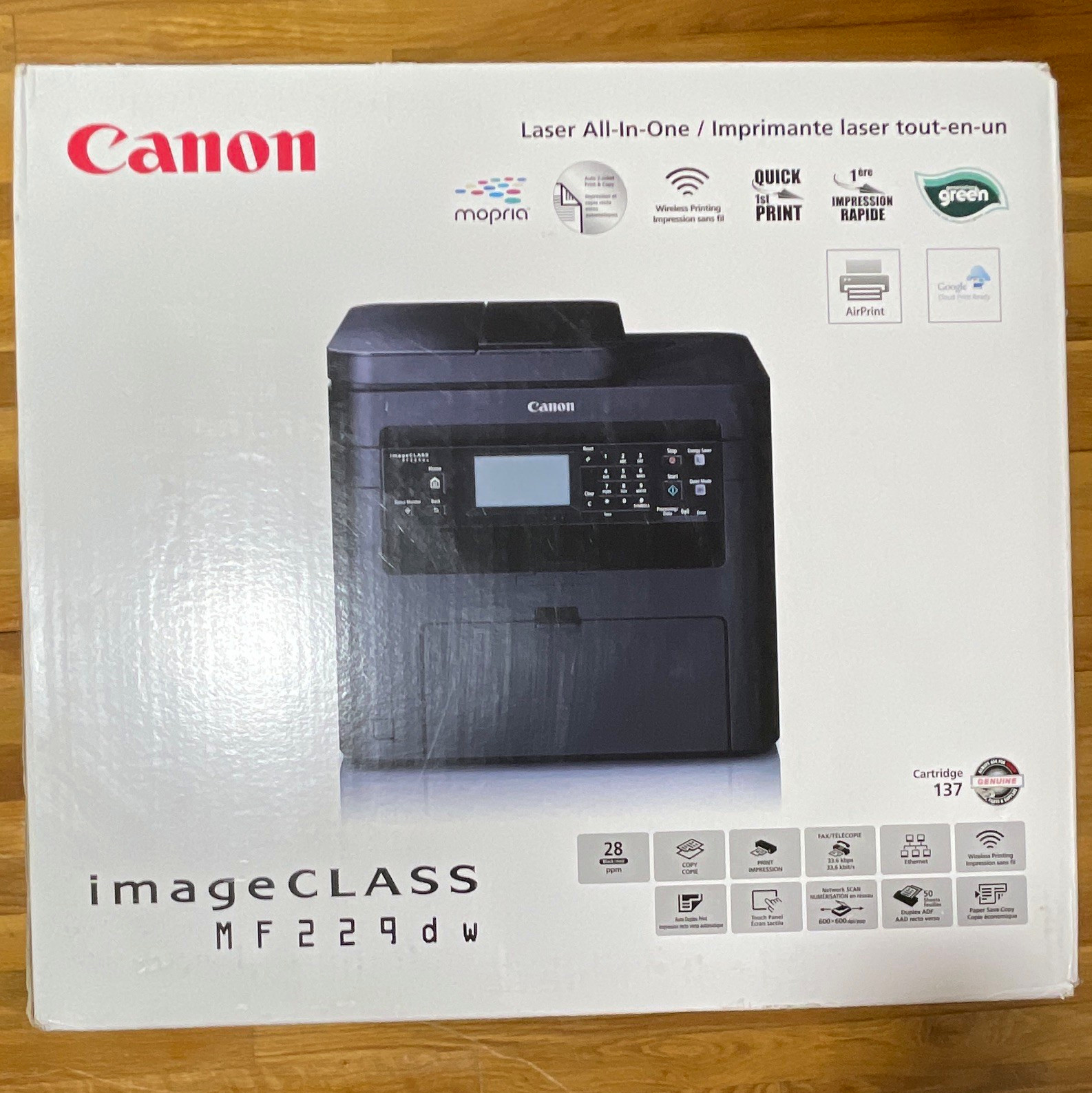 Canon imageCLASS MF229dw Wireless Laser B&W All-in-One Duplex 28ppm Fax(NEW)