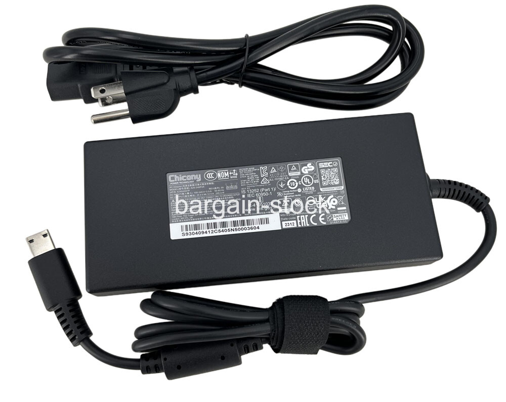 Chicony 20V 240W AC Adapter Charger For MSI Raider GE76 12UE-456US 11UE-400CA