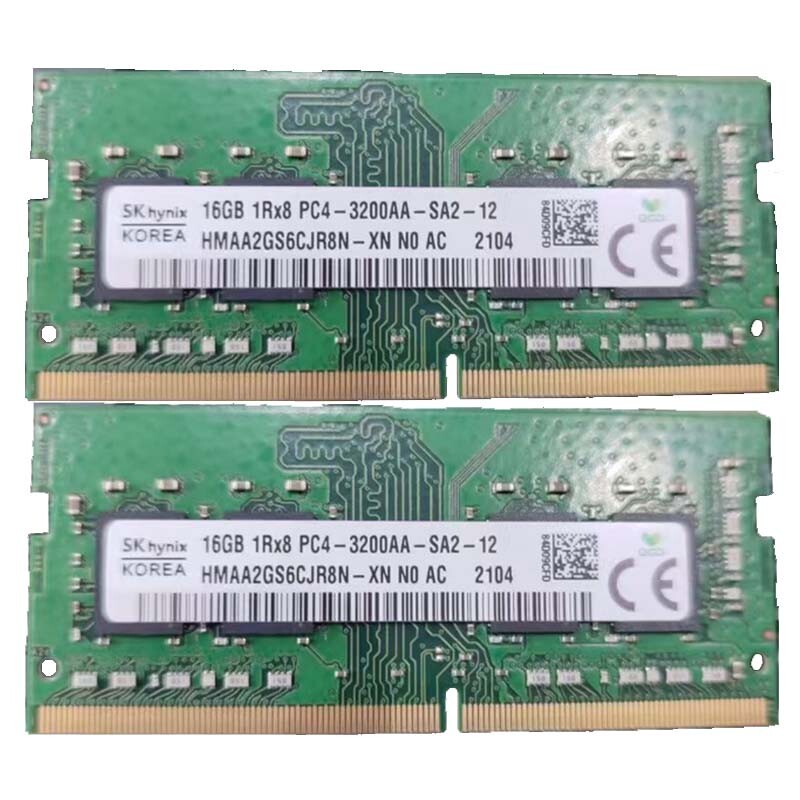 Skhynix 2x16GB 1RX8 DDR4-3200 PC4-3200MHz260pin Laptop SODIMM Memory RAM 1.2V~