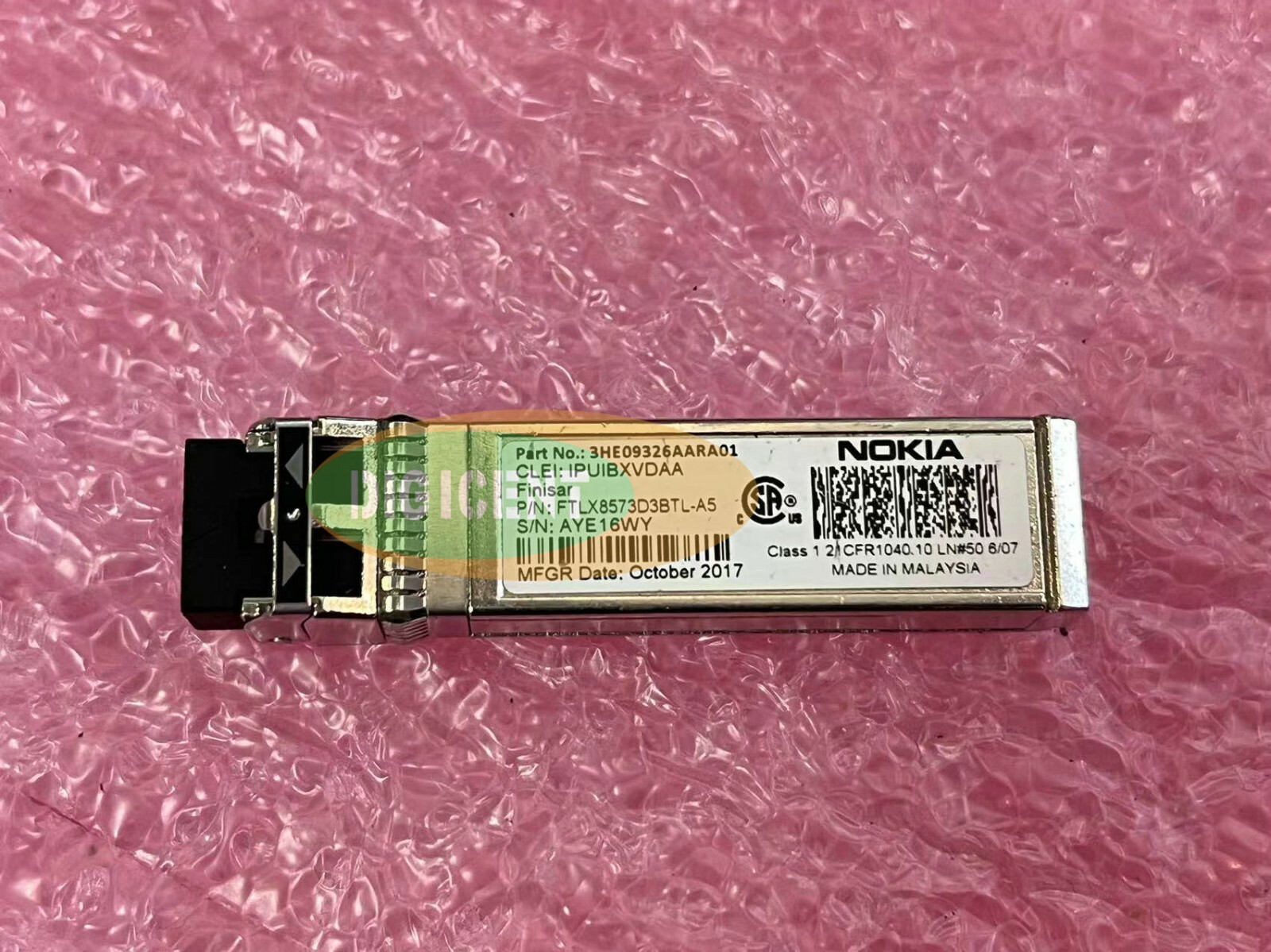 Nokia 3HE09326AA 01  SFP+ 10GE SR-LC  850nm  I-Temp