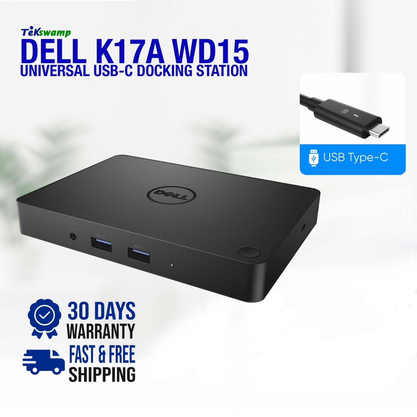 Dell WD15 K17A Universal USB-C Docking Station NO AC ADAPTER