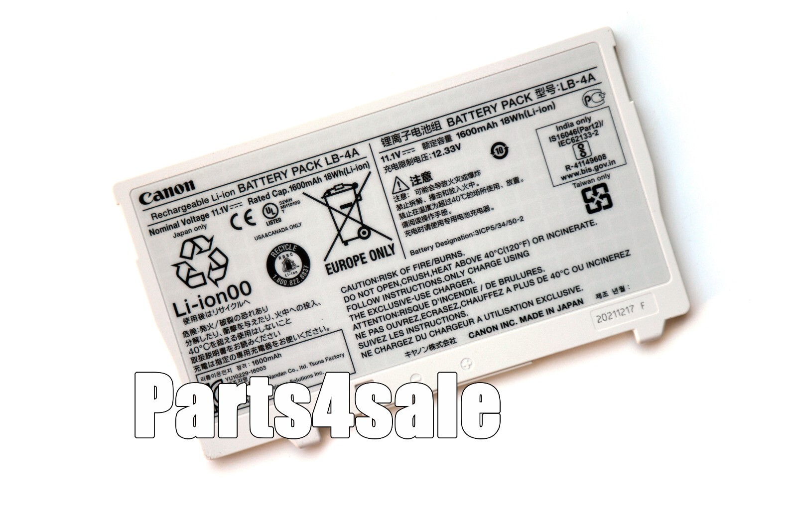LB-4A New Original Battery for Canon CXDI-710C Medical Tablet Battery