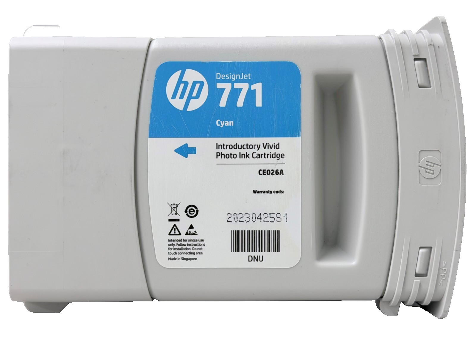 New Genuine HP 771 Cyan Introductory Ink Cartridge CE026A