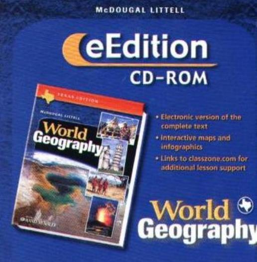 McDougal Littell World Geography eEdition PC CD-ROM learn global maps countries