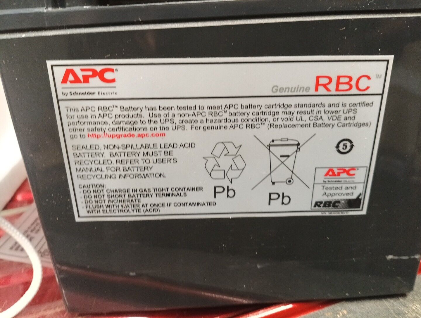 APC BATTERY REPLACEMENT KIT RBC7 Replacement Battery, Battery Needs Charging 