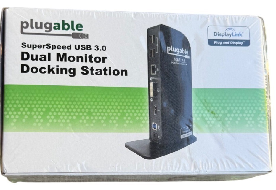 NEW Plugable UD-3900 SuperSpeed USB 3.0 Dual Monitor Docking Station For Windows