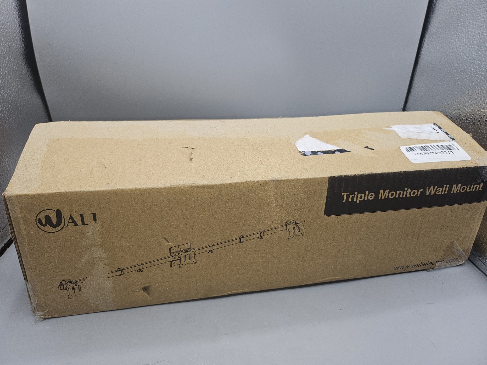 WALI Triple Monitor Wall Mount for 17 to 32 Inch, Computer Monitor Arm for 3