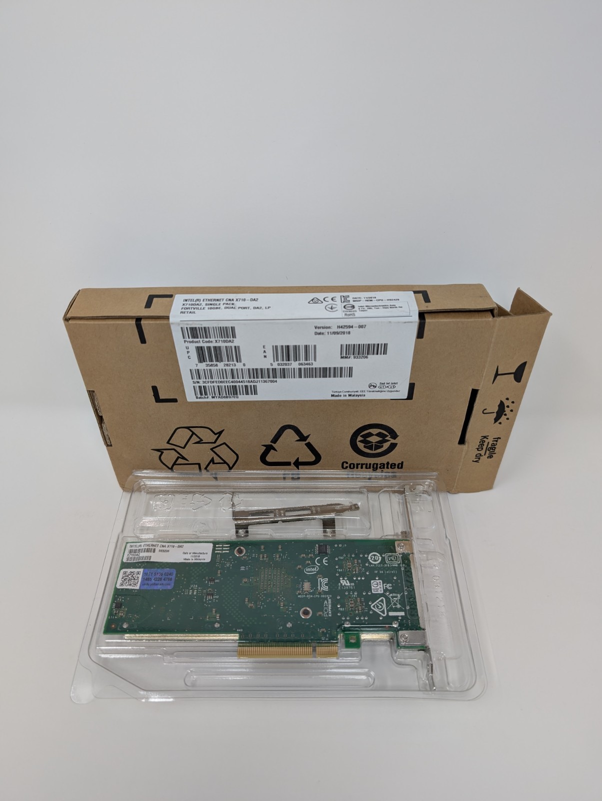 Genuine Intel X710-DA2 X710DA2 Dual Port 10Gb 10Gbe SFP+ Network Adapter