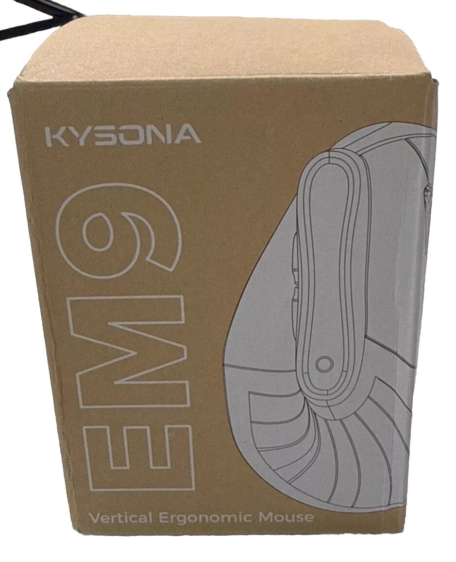 KYSONA 57° Ergonomic Wireless Tower Mouse Vertical Quiet Ergo Mouse New Open Box