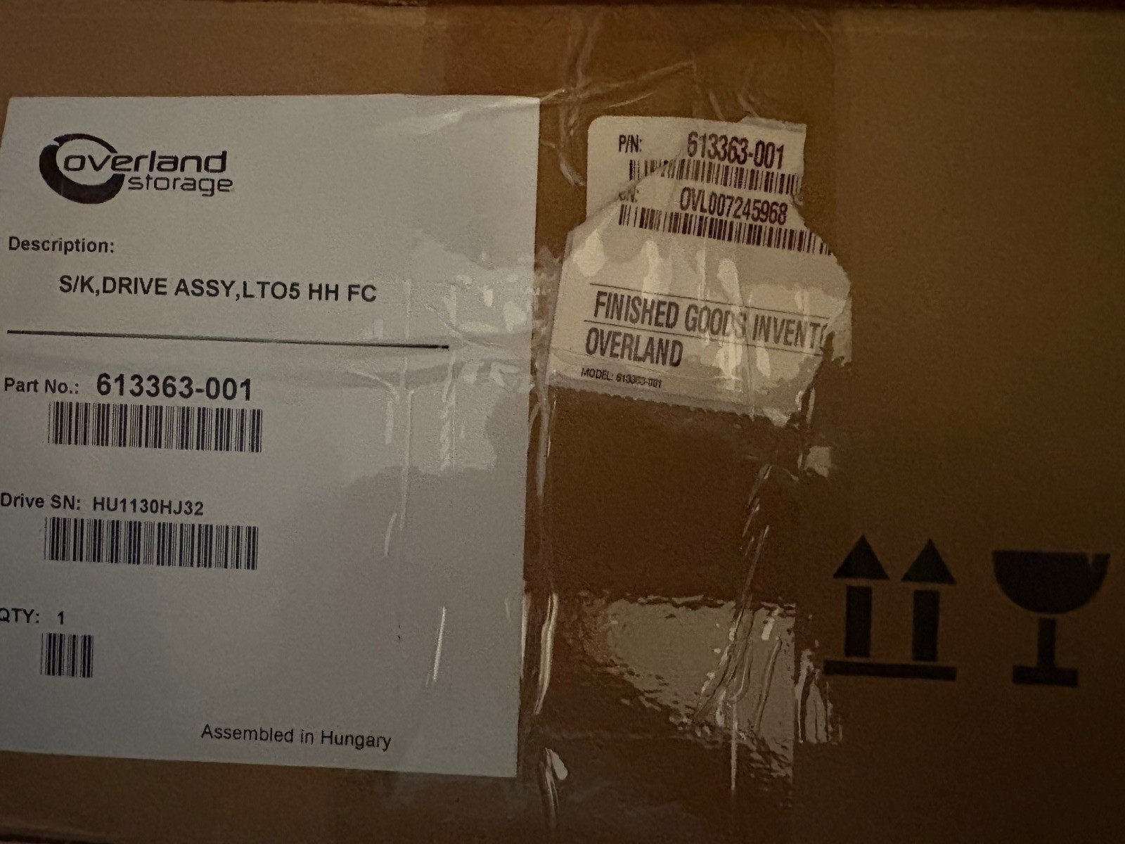HPE HP BN589A LTO5 HH FC Tape Drive Half Height 613363-001 AQ293B#103