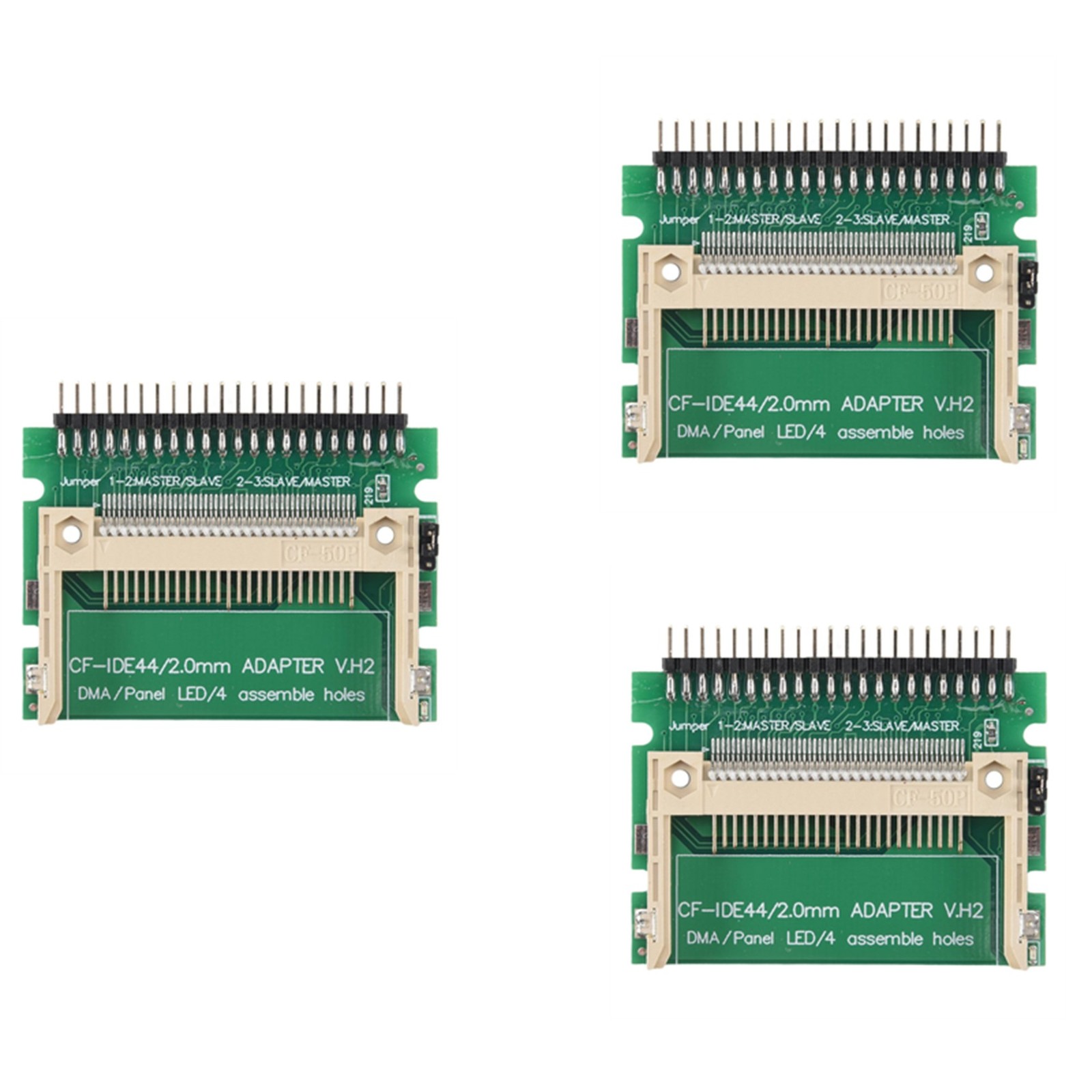 3X Compact Flash  Card to Ide 44Pin 2mm Male 2.5 Inch Hdd Bootable1250
