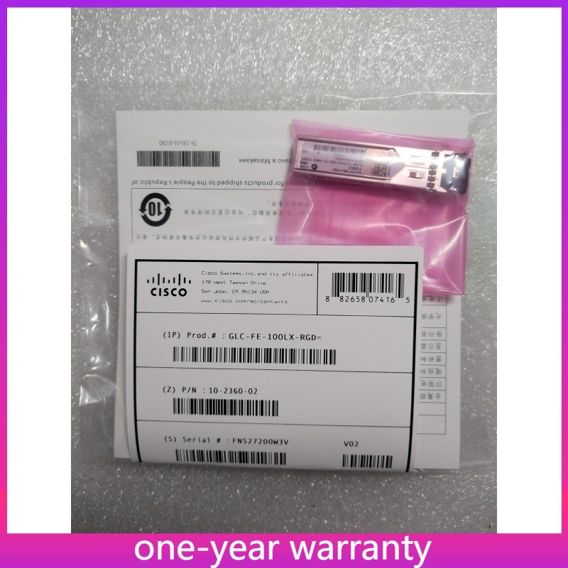 100BASE LX GLC-FE-100LX-RGD NEW Cisco 100BASE-LX 10km 1310nm SFP Transceive