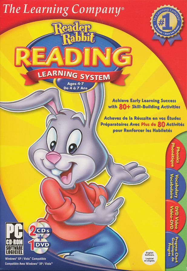 Reader Rabbit READING LEARNING SYSTEM Ages 4-7 Early Skill Building PC Game NEW