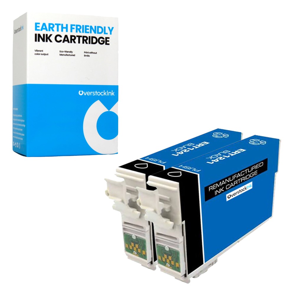2PK Compatible OSI T124 Black Ink Cartridge for Epson Workforce 320 323 325 435