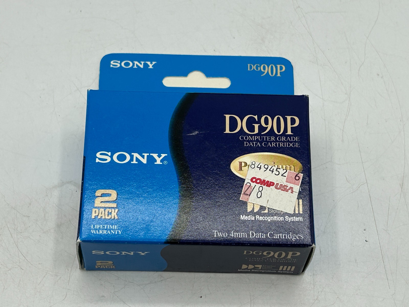 NEW 2/PK Sony DG90P 90m 4mm 2GB/4GB Dat Data Tape Cartridge DAT DDS-1 Sealed Box