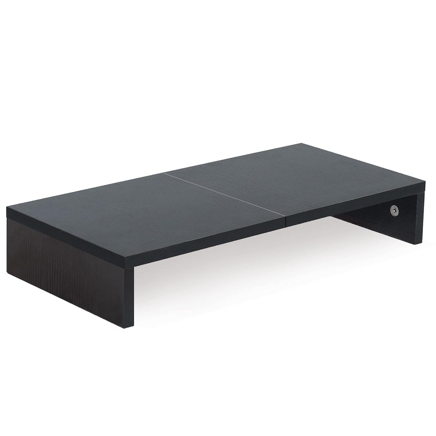 TEAMIX 20 Inch Monitor Stand Riser for Desk, Wood Computer Stand, Black