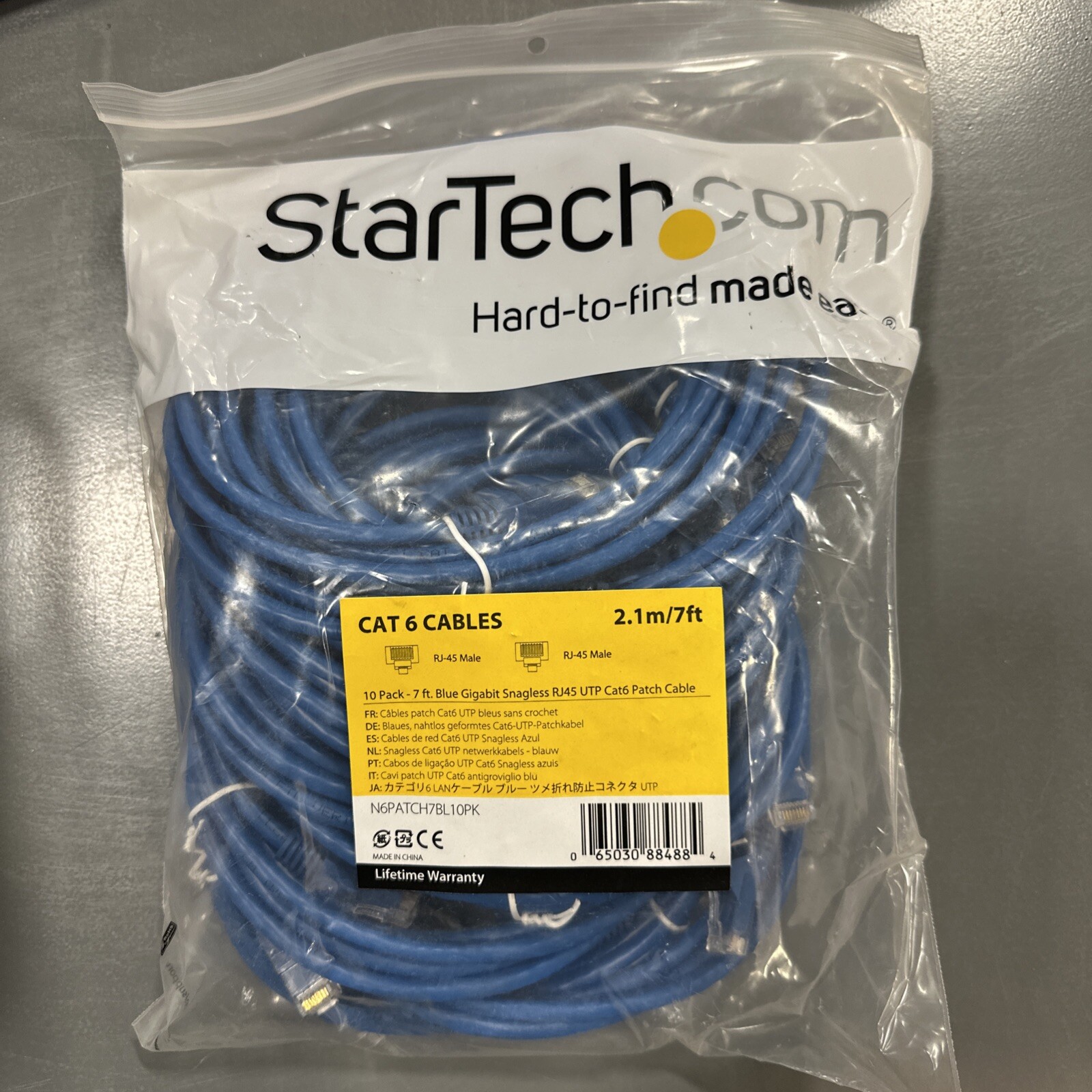 StarTech.com 7 ft. CAT6 Cable - 10 Pack - BlueCAT6 Patch Cable - Snagless RJ45