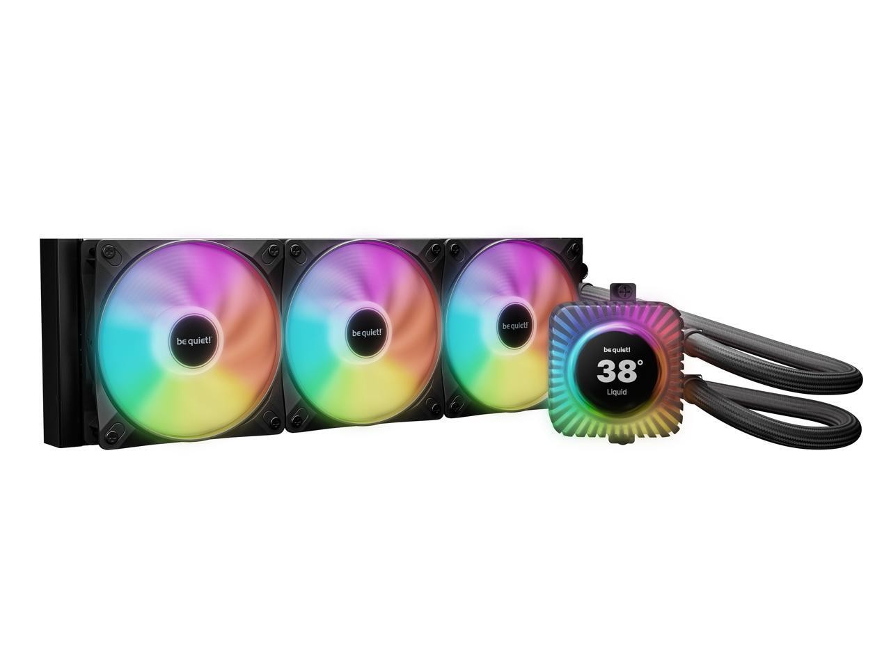 be quiet Light Loop IO LCD 360mm Black - High-Performance ARGB AIO Liquid CPU
