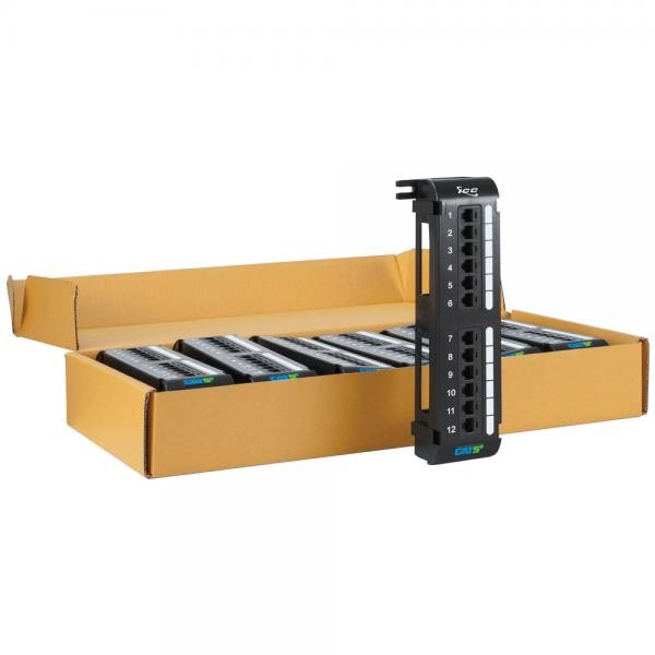 ICC PATCH PANEL VERT CAT 5E 12-PORT 6PK ICMPP125EV UPC 633758092456