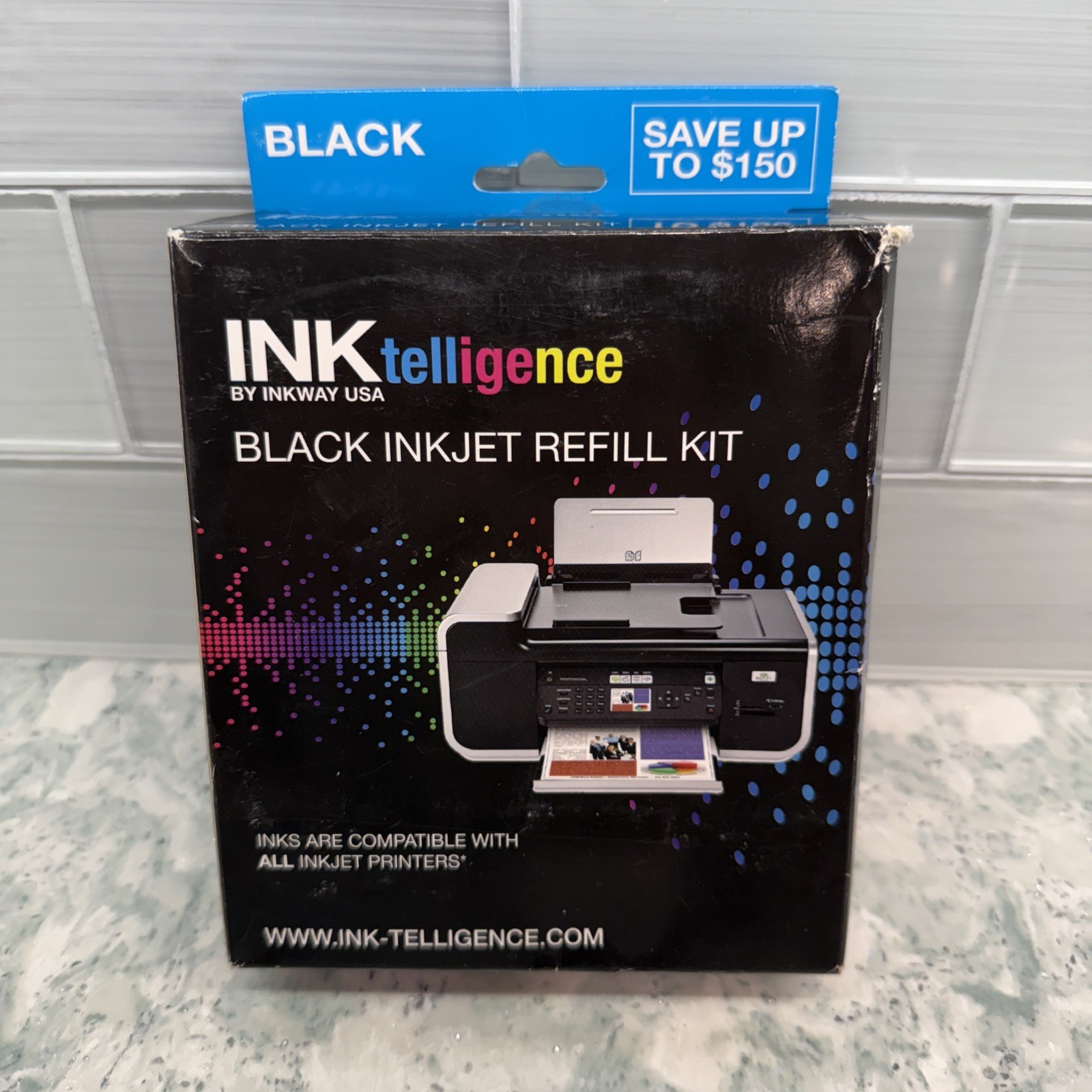 INKtelligence Black Inkjet Refill Kit Ink Cartridge Compatible With All Inkjet