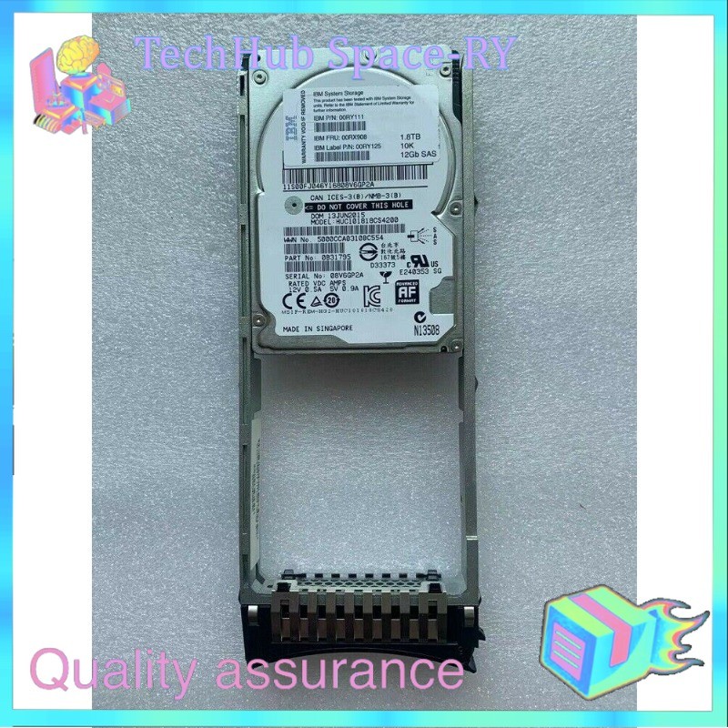 Lenovo / IBM 00RX908 00RY110 00RY125 00WY600 1.8TB 10K SAS 2.5'' Hard Drive NEW