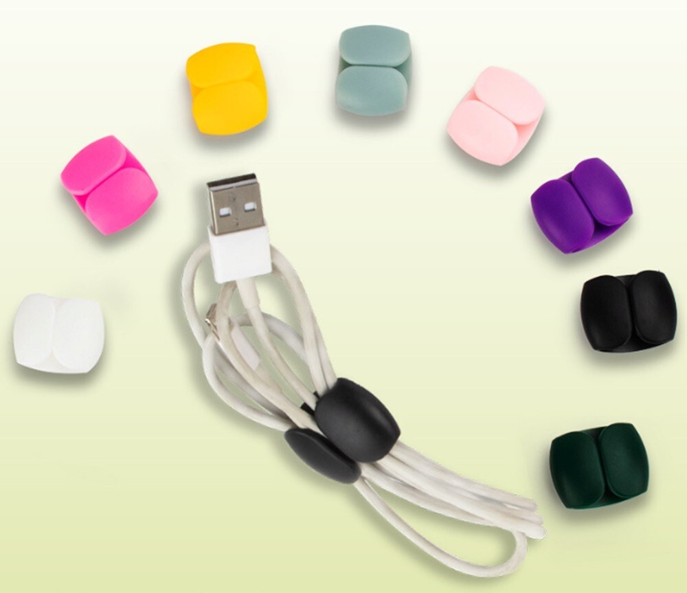 8PCS Cable Reel Organizer Clip Charger Desktop Wire Clamp Power Cord Management
