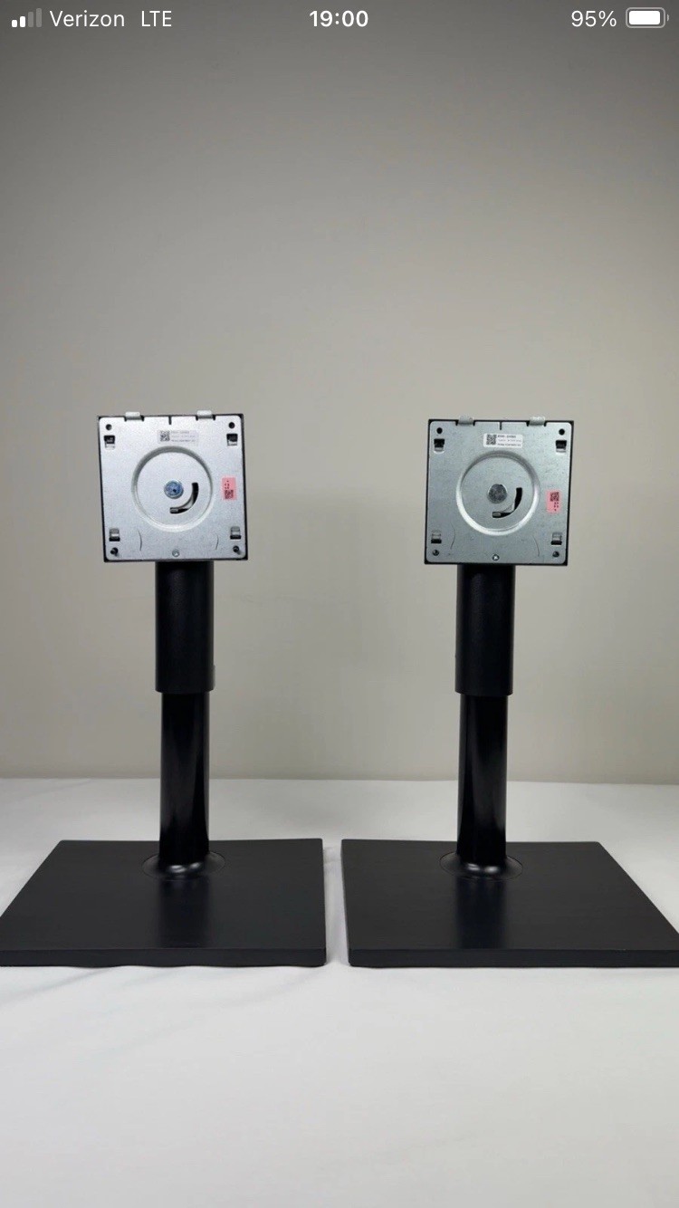 Lot of 2 Black Monitor Stand Bases VESA 100x100mm Single Monitor Universal