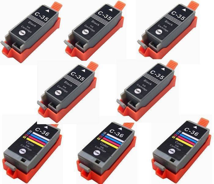 8 PK INK Fit CANON PGI 35 BK CLI 36 CANON Pixma IP100 Canon ip100 printer