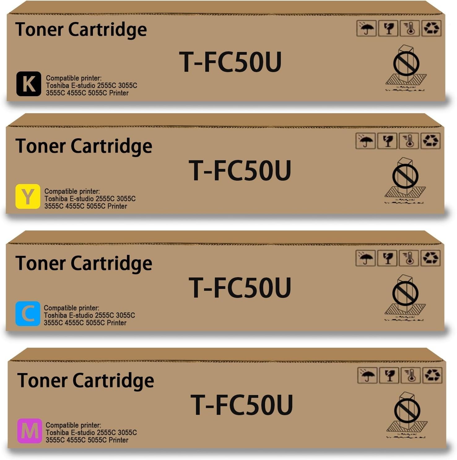 T-FC50U Toner Cartridge Replacement for Toshiba T-FC50U T-FC50U-Y T-FC50U-M T-FC