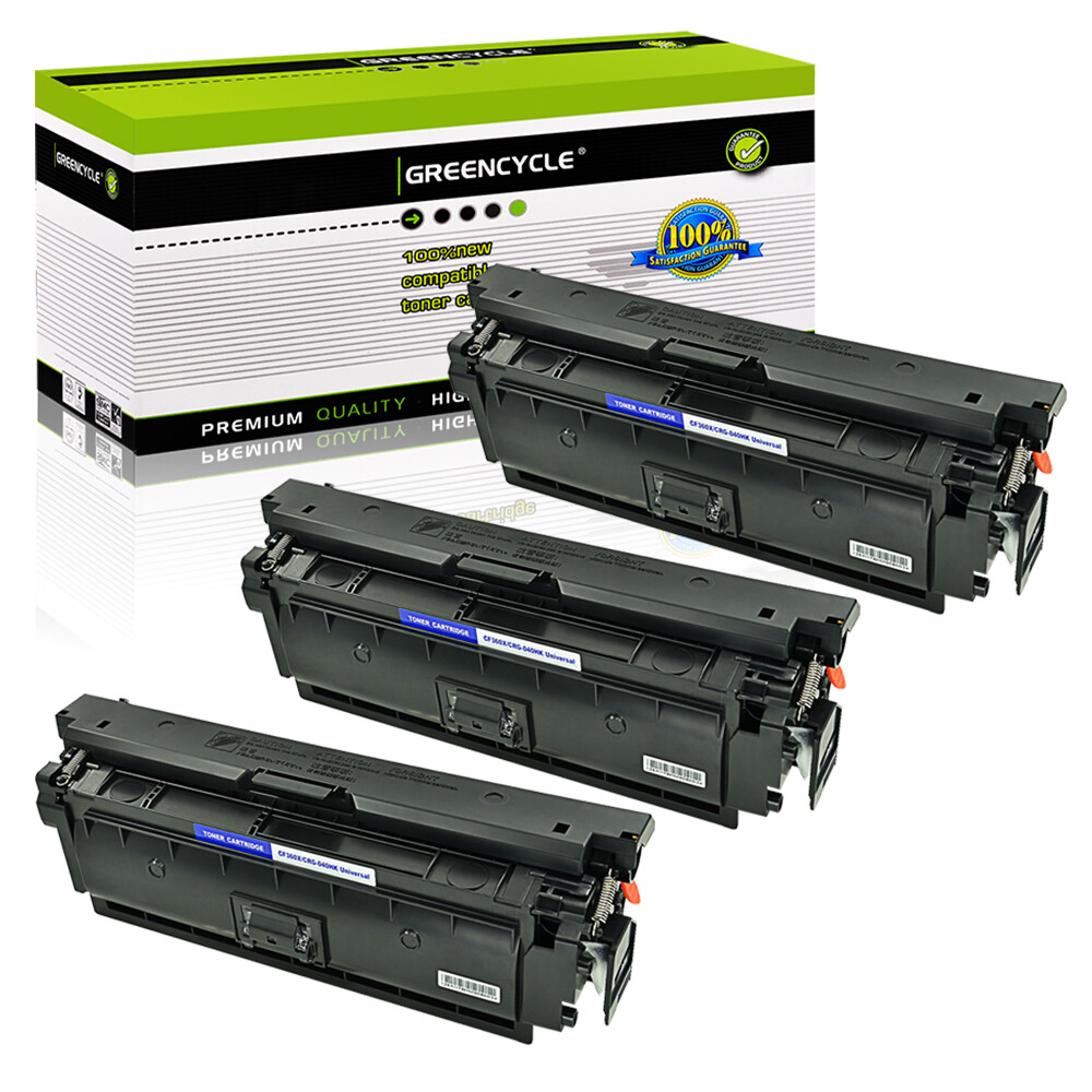3PK CF360X BK Toner Cartridge Fits for HP 508X LaserJet MFP M577dn M553dn M553n
