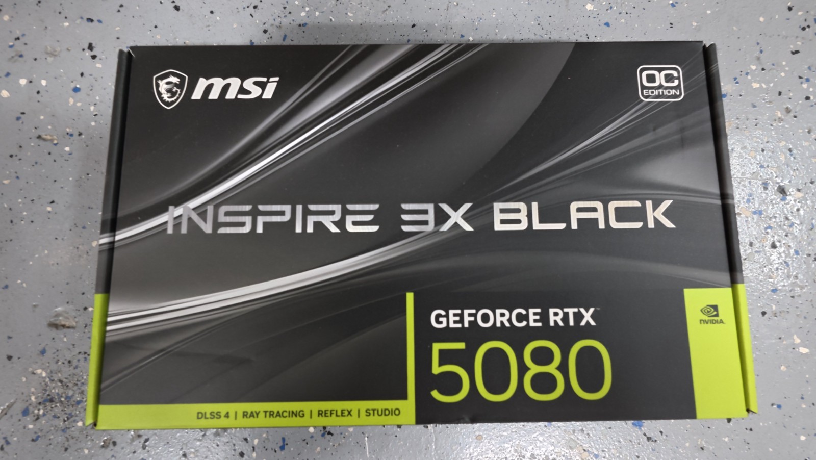 BOX ONLY MSI Inspire 3X Black GeForce RTX 5080 Retail Box - NO GPU