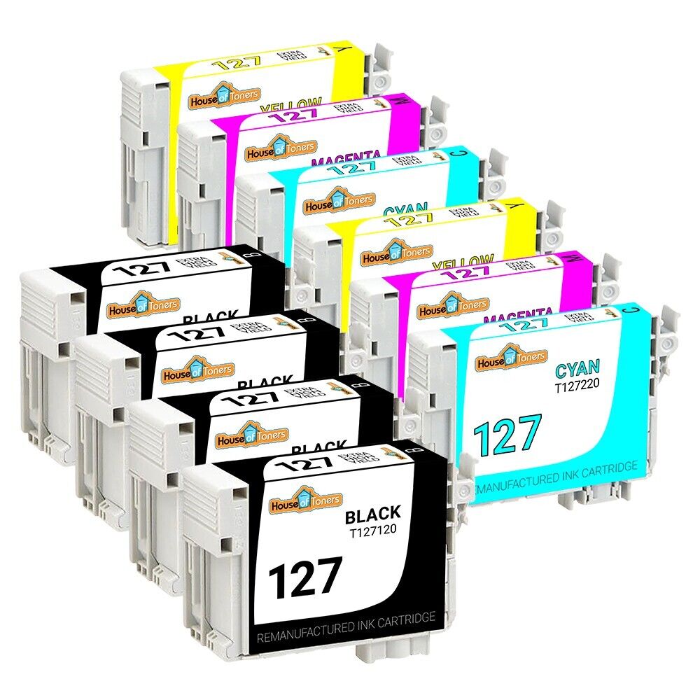 Lot for Epson 127 Series Ink for use with Workforce WF-3520 WF-3530 WF3540