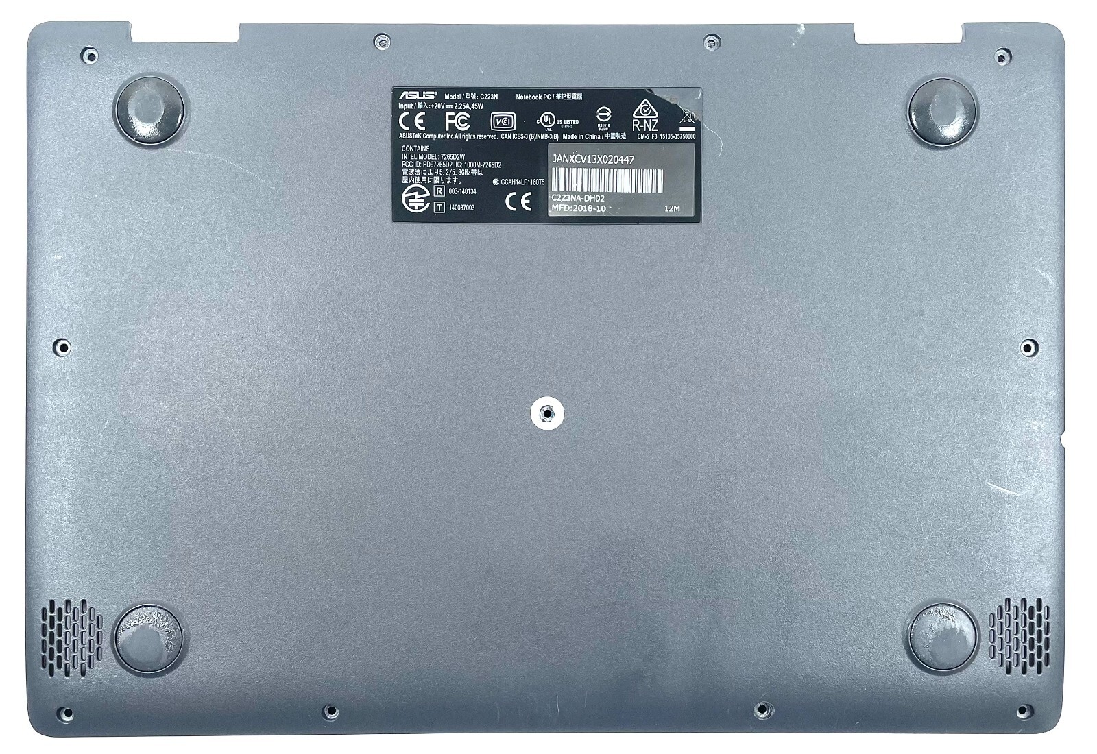 13NX01Q1AP0401 13N1-5KA0301 ASUS C223N-DH02 11.6" Bottom Base Cover