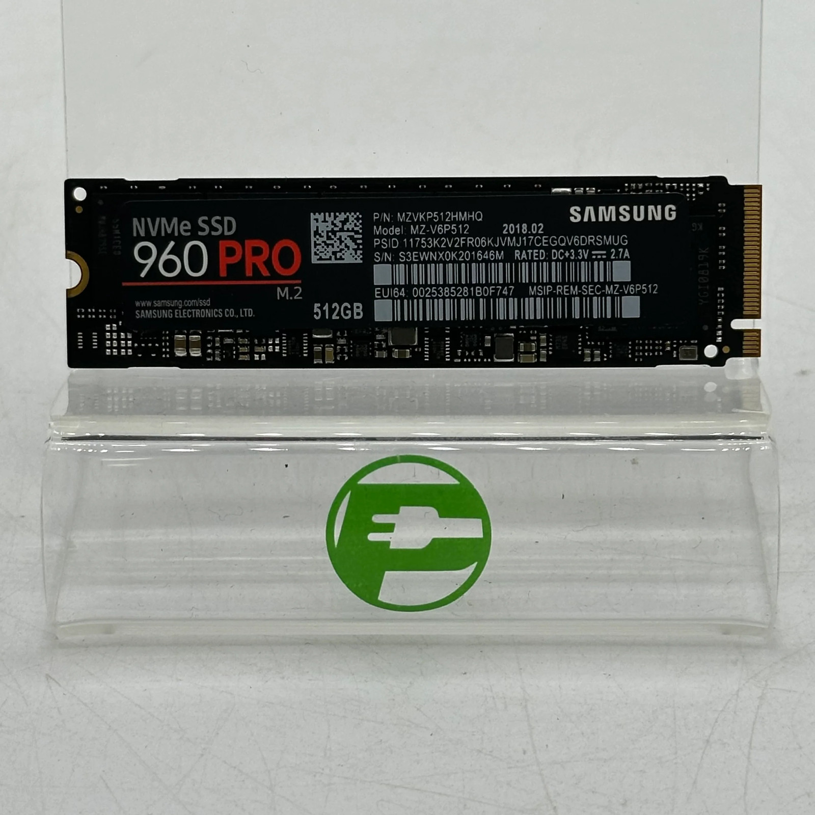 Samsung 2280mm 960 Pro 512GB M.2 NVMe Gen 3.0 x 4 SSD MZ-V6P512
