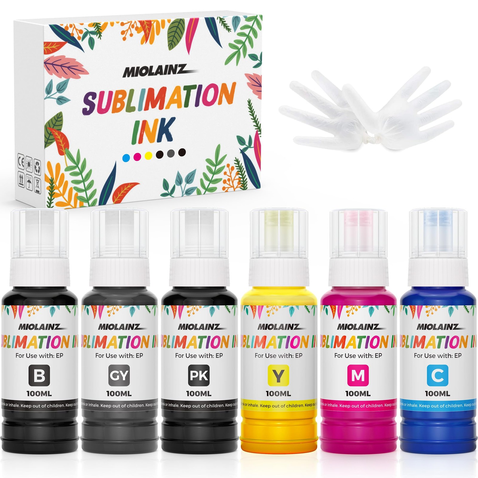 Sublimation Ink for ET-8500 ET-8550 Wide-Format Supertank Printers Heat Press...