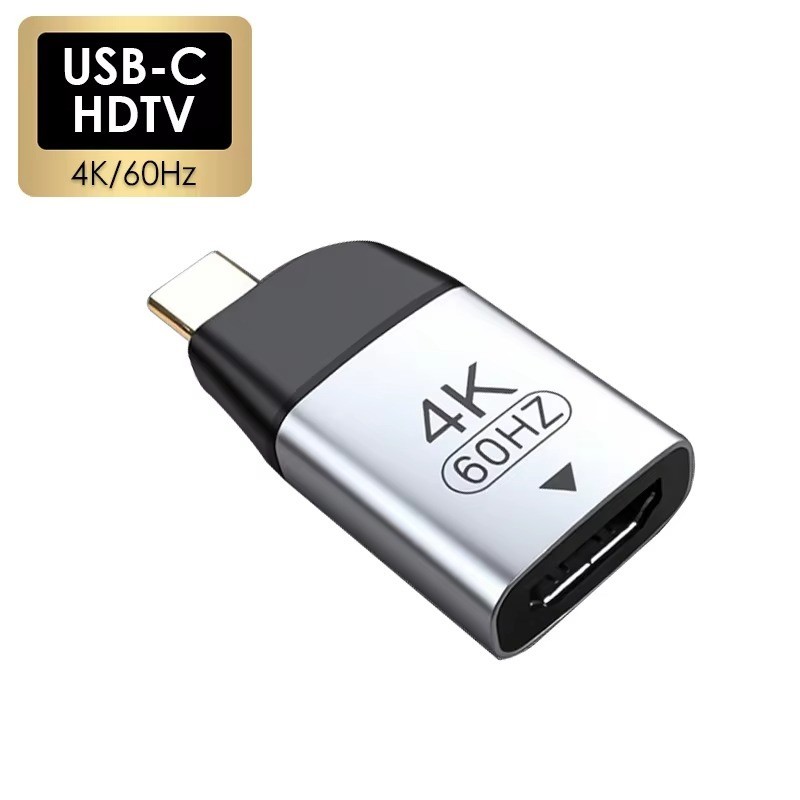 Type C USB 3.1 To 4K/60Hz HDTV Converter Plug USB-C HD 1080P/720P Mini Aluminum 