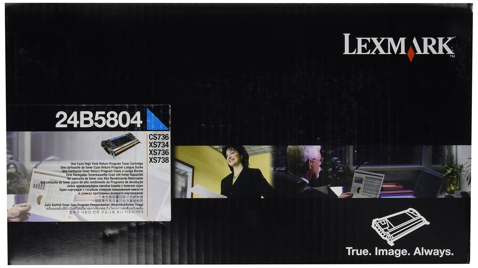 Original Lexmark 24B5804 Cyan Toner. New Sealed Box, We Ship Fast